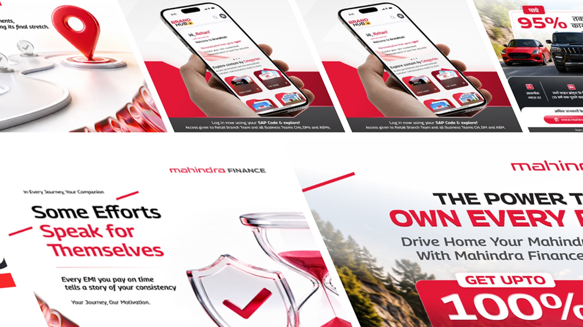 Social media marketing creatives for Mahindra Finance